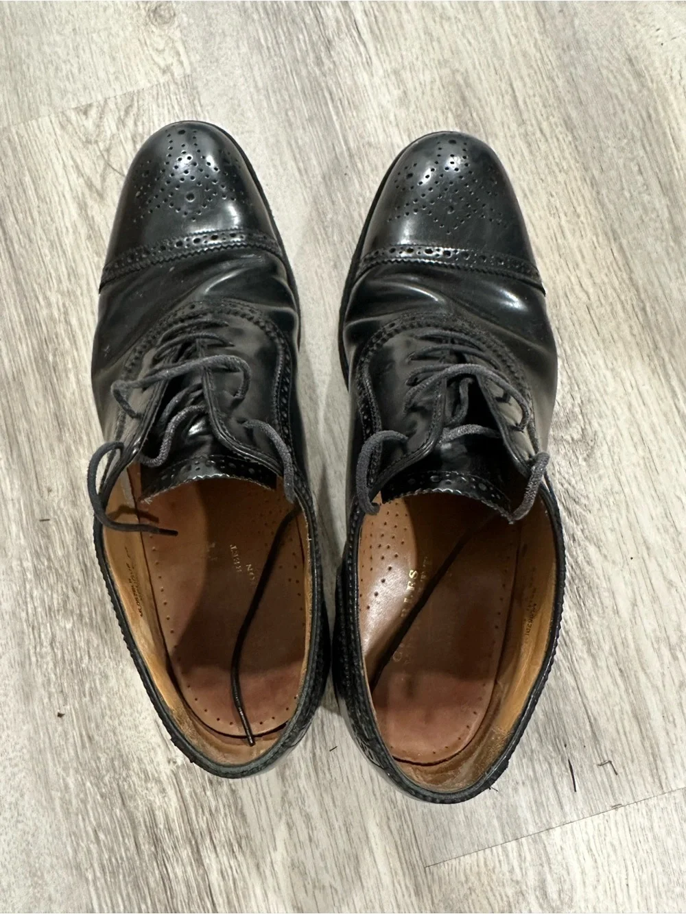 Charles Tyrwhitt Black Leather Brogue Oxford Shoes
